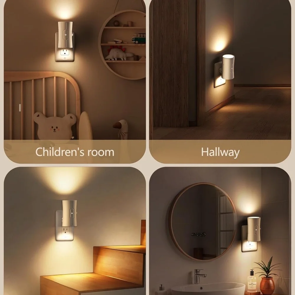 Cream Night Light Plug-In Set